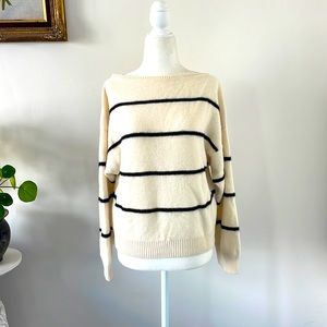 Vince cashmere boatneck striped sweater